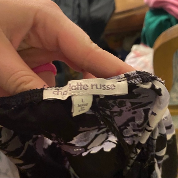 Open back black and white romper - Picture 2 of 3